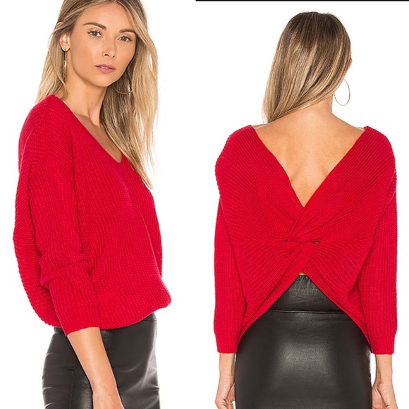 MAJORELLE Sweaters - Majorelle Cross Back Sweater in Red Size Small